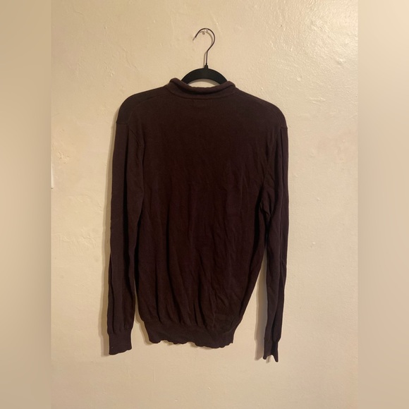 Brave Soul Knitted Long Sleeve Polo - Wine - Small - Picture 3 of 4
